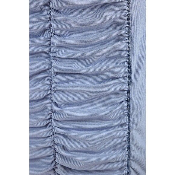 CHICO'S ZENERGY STRIPED BLUE RUCHED ATHLETIC SLEEVELESS TOP - Picture 3 of 7